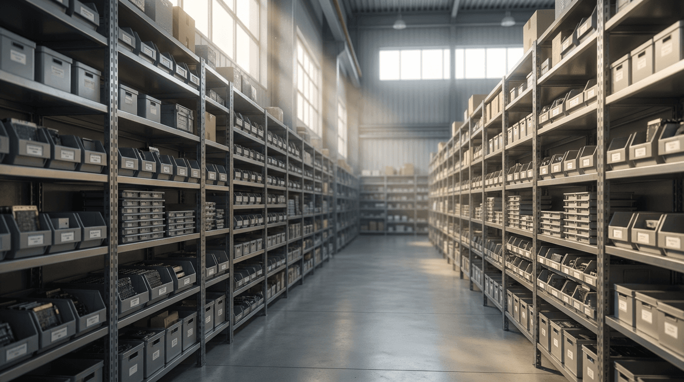 ISO Products warehouse with organized construction materials inventory